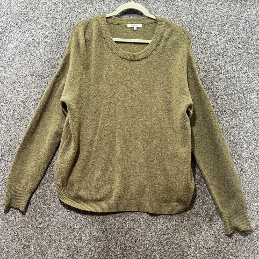 Madewell Westlake‎ Pullover Sweater in Coziest Yarn Women Medium Olive Green